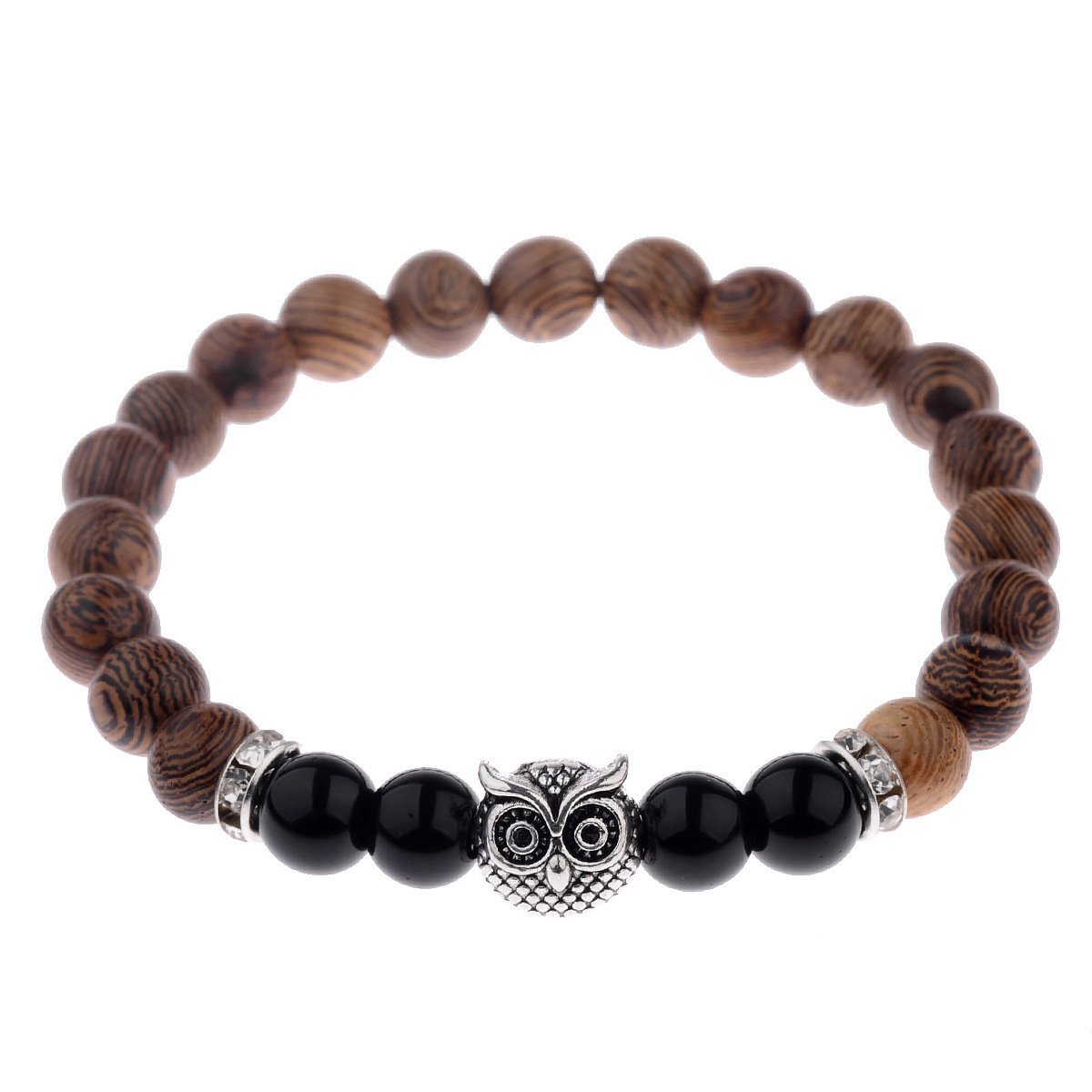 Owlsome Woodgrain Beads Bracelet - Owlsome Bracelets