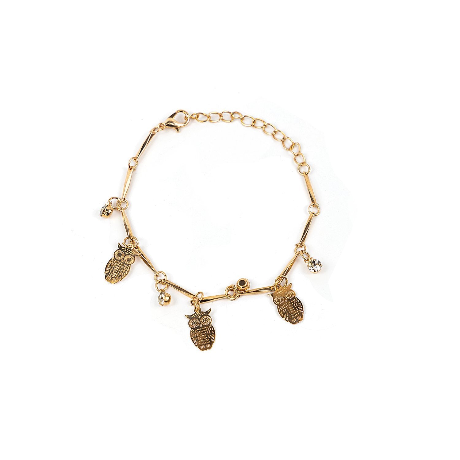 Owl Bracelet Rose Or Gold Plated 925 Silver By Linnet Jewellery   notonthehighstreetcom
